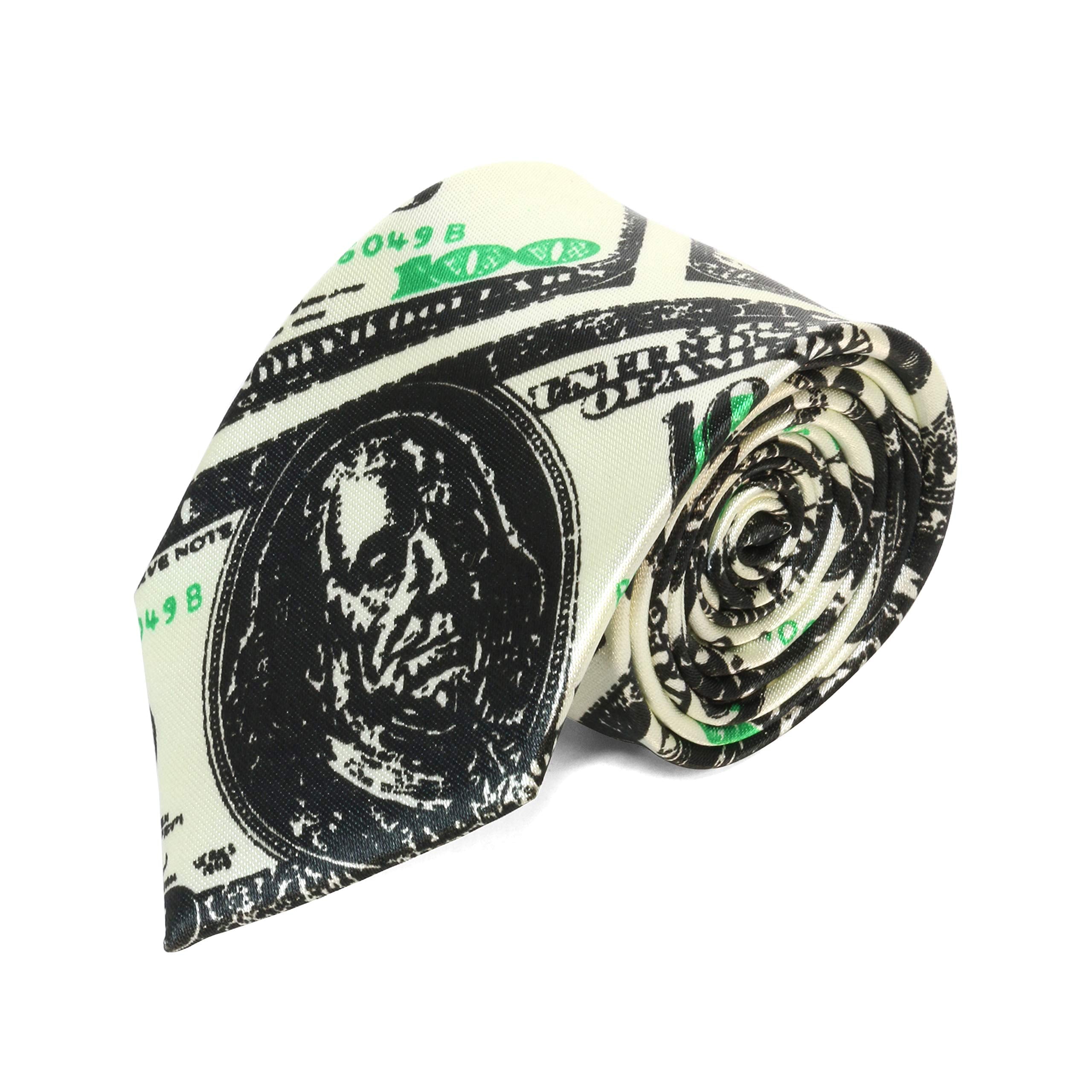 Slim / Skinny 2" Satin Tie - American USA Dollar